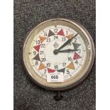 A Bakelite cased electric RAF style sector clock CONDITION REPORT: The dial is