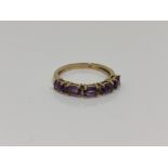 A 9ct gold amethyst ring, size N CONDITION REPORT: 2.