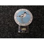A vintage motor car badge - Royal Society of the Protection of birds