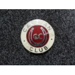 A vintage motor car badge - The Caravan club