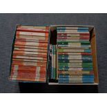 Two small boxes of vintage Penguin books