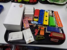 A tray of die cast model vehicles,