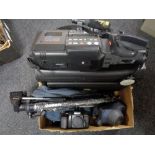 A Nikon F601 camera together with a good quality camera case, FC23 VHS recorder, tripod,