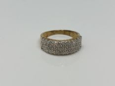 A 9ct gold diamond set ring, size O CONDITION REPORT: 4.