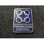 A vintage motor car badge - Perkins diesel