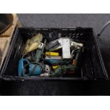 A crate of Bosch drill,