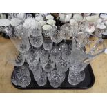 A tray of crystal vase,