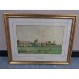 John Teasdale (1848-1926) : Lamesley Village near Gateshead, watercolour, signed, dated 1902,