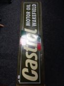 A painted tin sign - Castrol motor oil Wakefield,