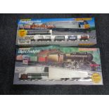 Two part train sets by Hornby - Freight masters etc