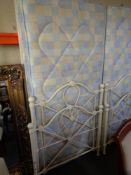 A Victorian style 3' metal bed frame with interior