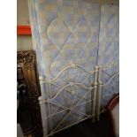 A Victorian style 3' metal bed frame with interior