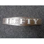 A vintage motor car badge - HEFTY