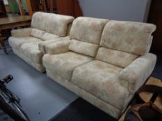 A pair of two seater G-plan upholstered settees