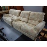 A pair of two seater G-plan upholstered settees