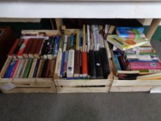 Three crates of books, Scottish architecture, reference, novels, etc.