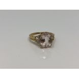 A 9ct gold gem set ring, size N CONDITION REPORT: 2.