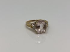 A 9ct gold gem set ring, size N CONDITION REPORT: 2.