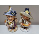 A pair of Royal Crown Derby Millennium Dwarf figures, limited editions 69/100 (Tall and Low).