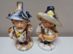 A pair of Royal Crown Derby Millennium Dwarf figures, limited editions 69/100 (Tall and Low).