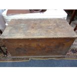 A Victorian pine blanket box