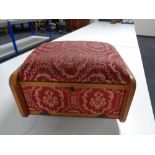 An early 20th century sewing box with contents
