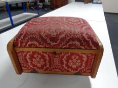 An early 20th century sewing box with contents