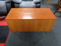 A teak blanket chest