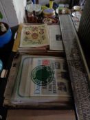 Two crates of antique picture post magazines,