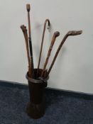 A quantity of walking sticks,