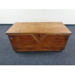 A nineteenth century pine blanket box