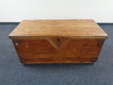 A nineteenth century pine blanket box