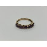 A 9ct gold amethyst ring, size O CONDITION REPORT: 2.