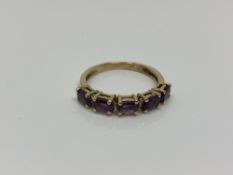 A 9ct gold amethyst ring, size O CONDITION REPORT: 2.