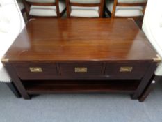 A military style three drawer low table