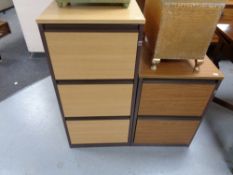 Two contemporary office filing chests