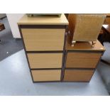 Two contemporary office filing chests