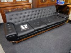 A mid century (George) Hensher Upholstery lounge suite comprising a continental-style four seater