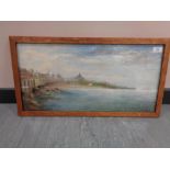 ** Eden : A View of Tynemouth, oil on board, signed, 30 cm x 60 cm, framed.