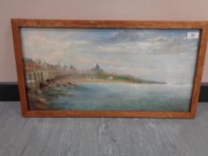 ** Eden : A View of Tynemouth, oil on board, signed, 30 cm x 60 cm, framed.