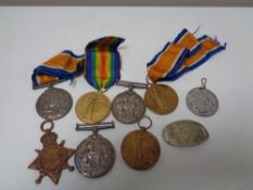 A bag of seven WW I medals - Grenadier H. Perry and Private W.