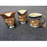 Three large Royal Doulton character jugs - Vicar of Bray,