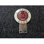 A vintage motor car badge - Caravan club