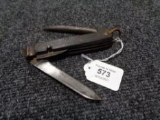 An early twentieth century military folding pocket knife