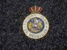 A vintage motor car badge - The Touring club of Belgique