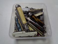 A collection of penknives and pocket knives