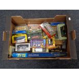 A box of Corgi Classics die cast vehicles etc