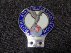 A vintage motor car badge - The Royal Airforces association