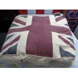 A large Union jack bean bag