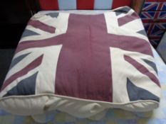 A large Union jack bean bag